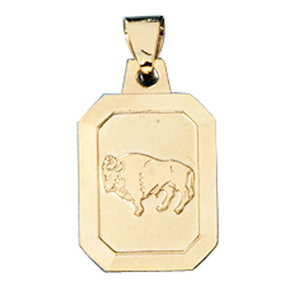 Anhänger Sternzeichen Stier 333 Gold Gelbgold matt Sternzeichenanhänger