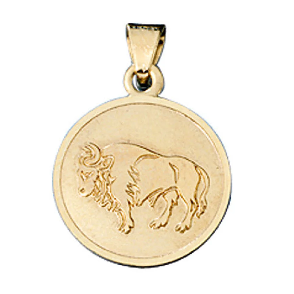 Anhänger Sternzeichen Stier 333 Gold Gelbgold matt Sternzeichenanhänger