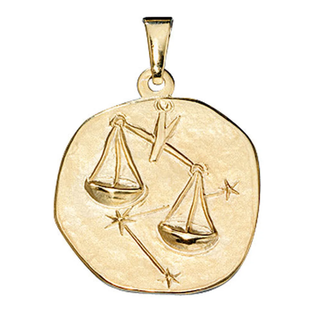 Anhänger Sternzeichen Waage 333 Gold Gelbgold Sternzeichenanhänger