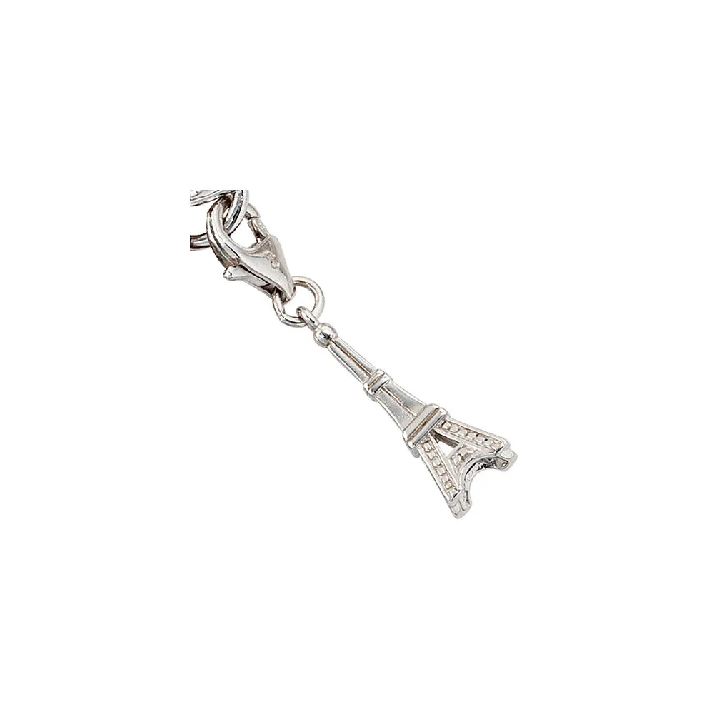 Einhänger Charm Eiffelturm 925 Sterling Silber rhodiniert