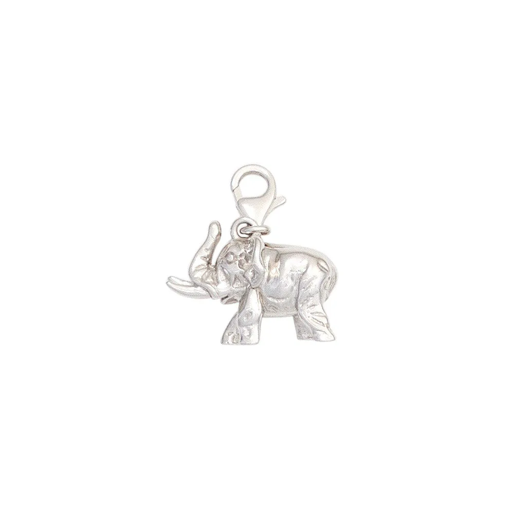 Einhänger Charm Elefant 925 Sterling Silber rhodiniert