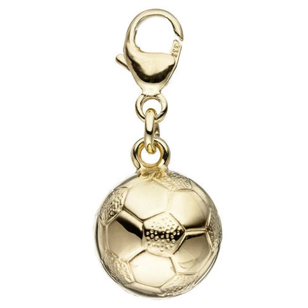 Einhänger Charm Fußball 333 Gold Gelbgold Anhänger Fußballcharm Goldcharm