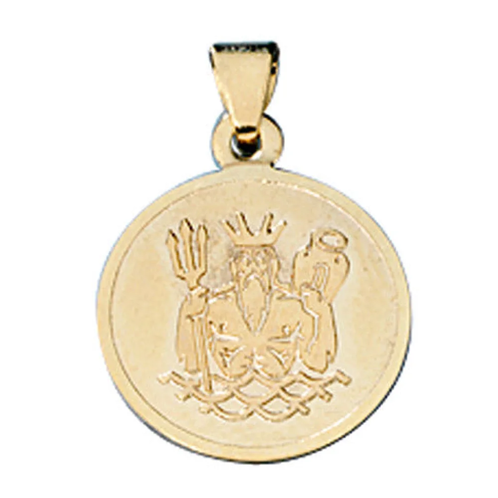 Anhänger Sternzeichen Wassermann 333 Gold Gelbgold matt Sternzeichenanhänger