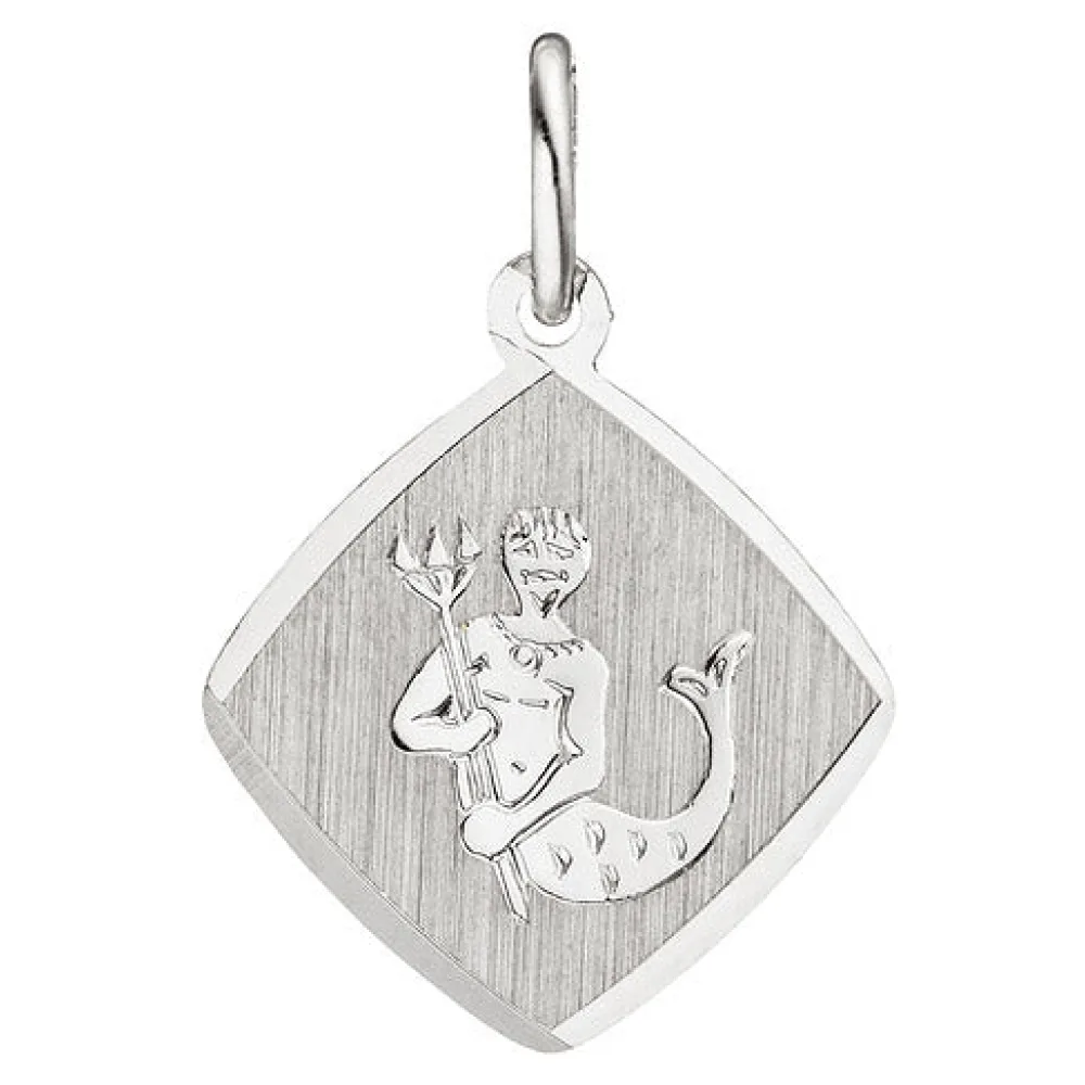 Anhänger Sternzeichen Wassermann 925 Sterling Silber matt Sternzeichenanhänger