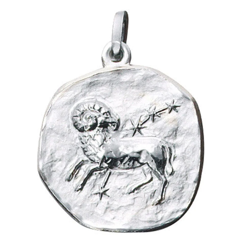 Anhänger Sternzeichen Widder 925 Sterling Silber matt Sternzeichenanhänger