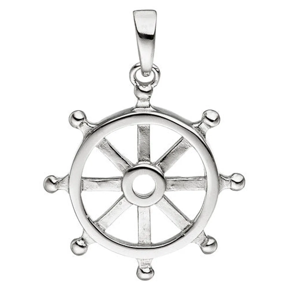 Anhänger Steuerrad 925 Sterling Silber Silberanhänger Steuer Ruder