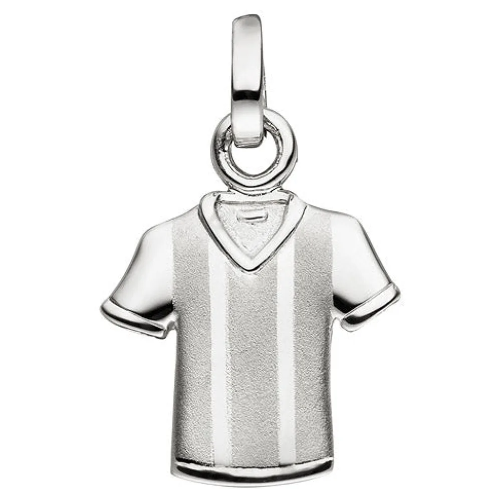 Anhänger Trikot 925 Sterling Silber matt mattiert Silberanhänger
