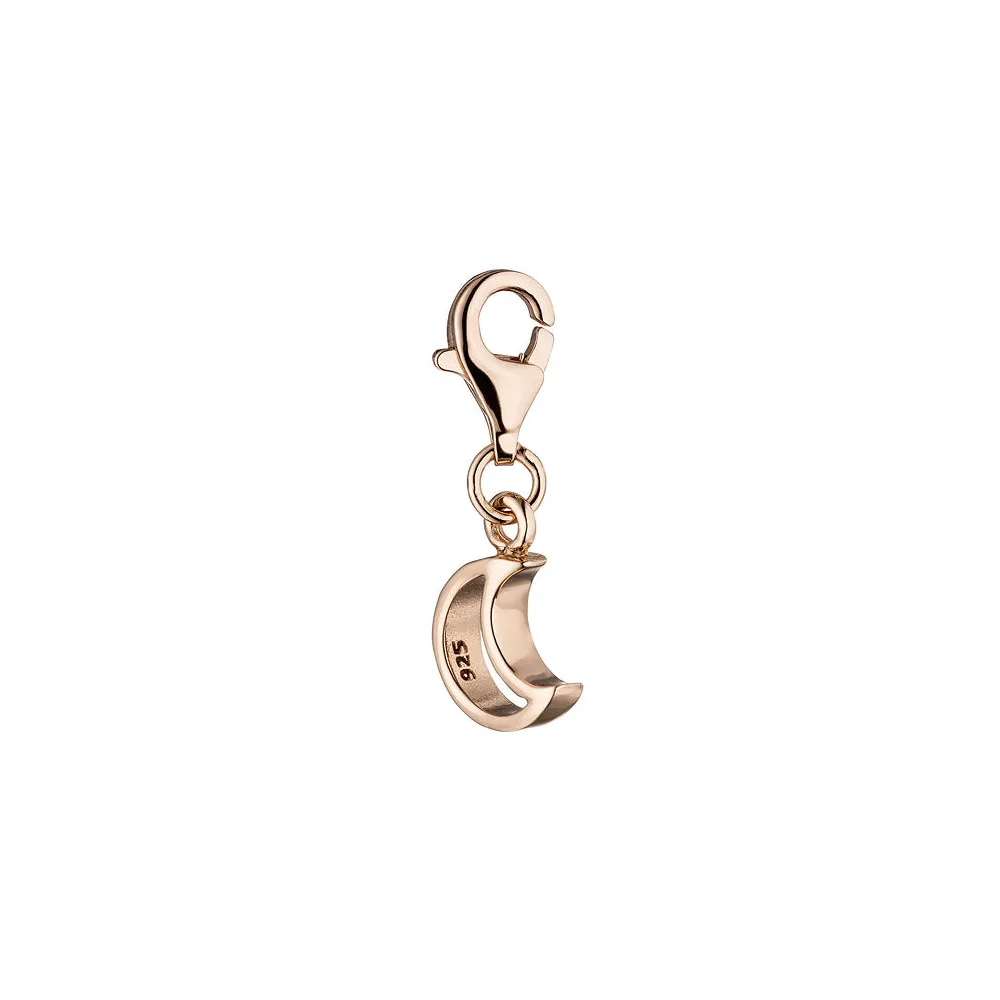 Einhänger Charm Mond 925 Sterling Silber rotgold vergoldet