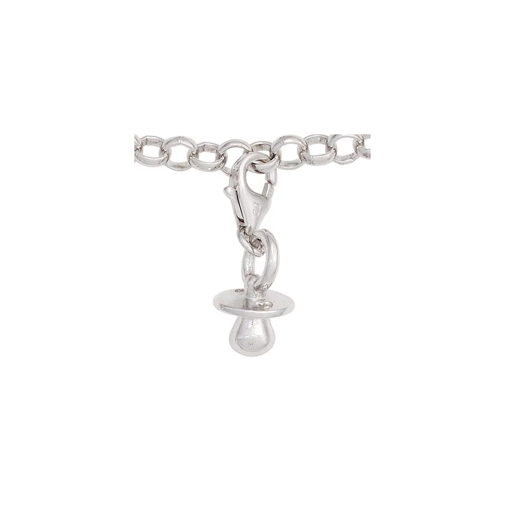 Einhänger Charm Schnuller 925 Sterling Silber rhodiniert