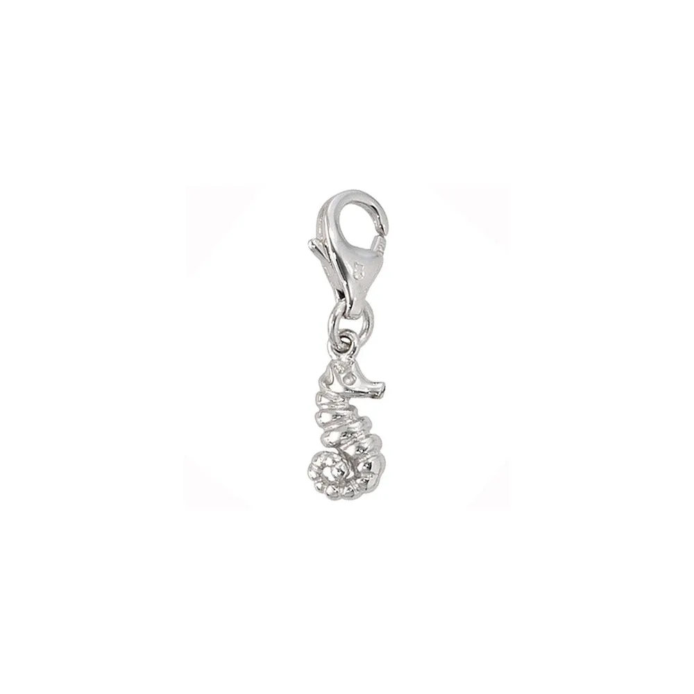 Einhänger Charm Seepferdchen Seepferd 925 Sterling Silber rhodiniert