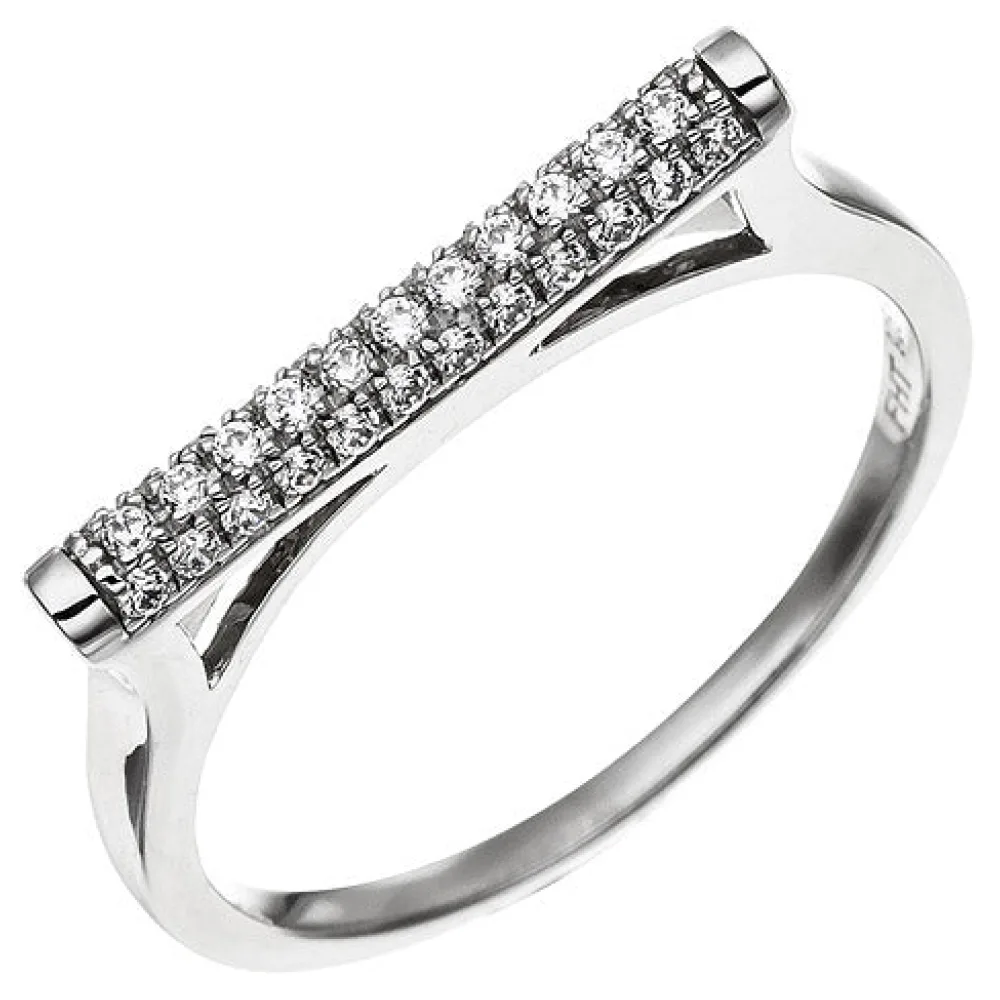 Damen Ring aus 925 Sterling Silber mit 35 Zirkonia Silberring-50