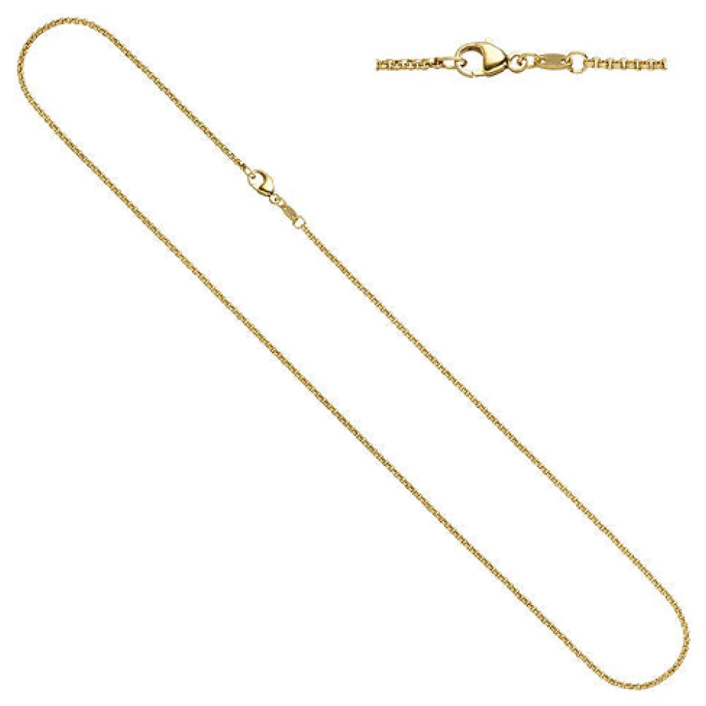 Erbskette 333 Gelbgold 1 5 mm 36 cm Gold Kette Halskette Goldkette Karabiner