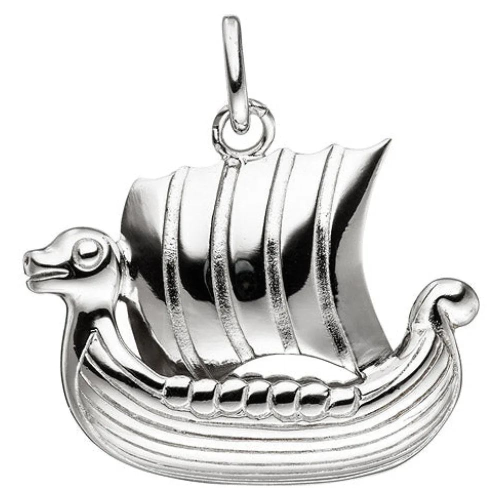 Anhänger Wikingerboot 925 Sterling Silber Silberanhänger Wikinger