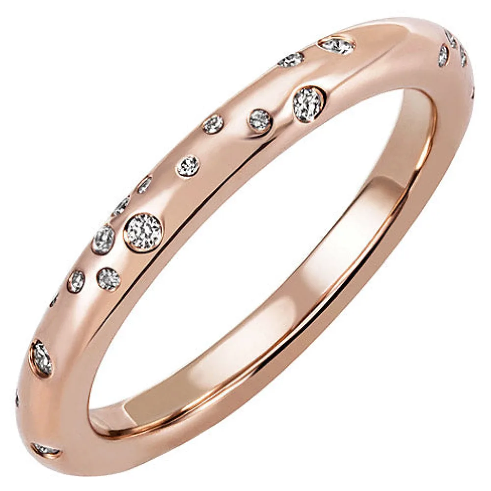 Damen Ring 585 Gold Rotgold Roségold 34 Diamanten Brillanten Diamantring-60
