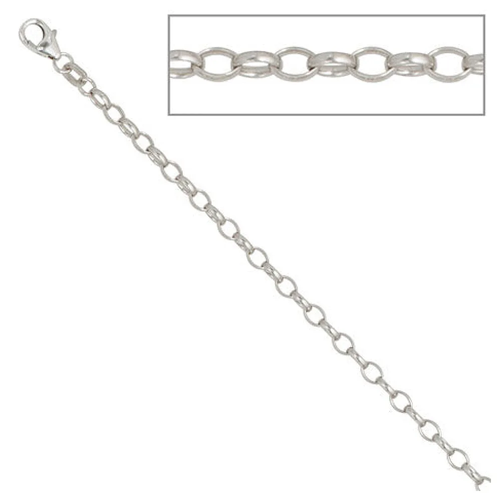 Ankerkette 925 Silber 3 0 mm 60 cm Halskette Kette Silberkette Karabiner