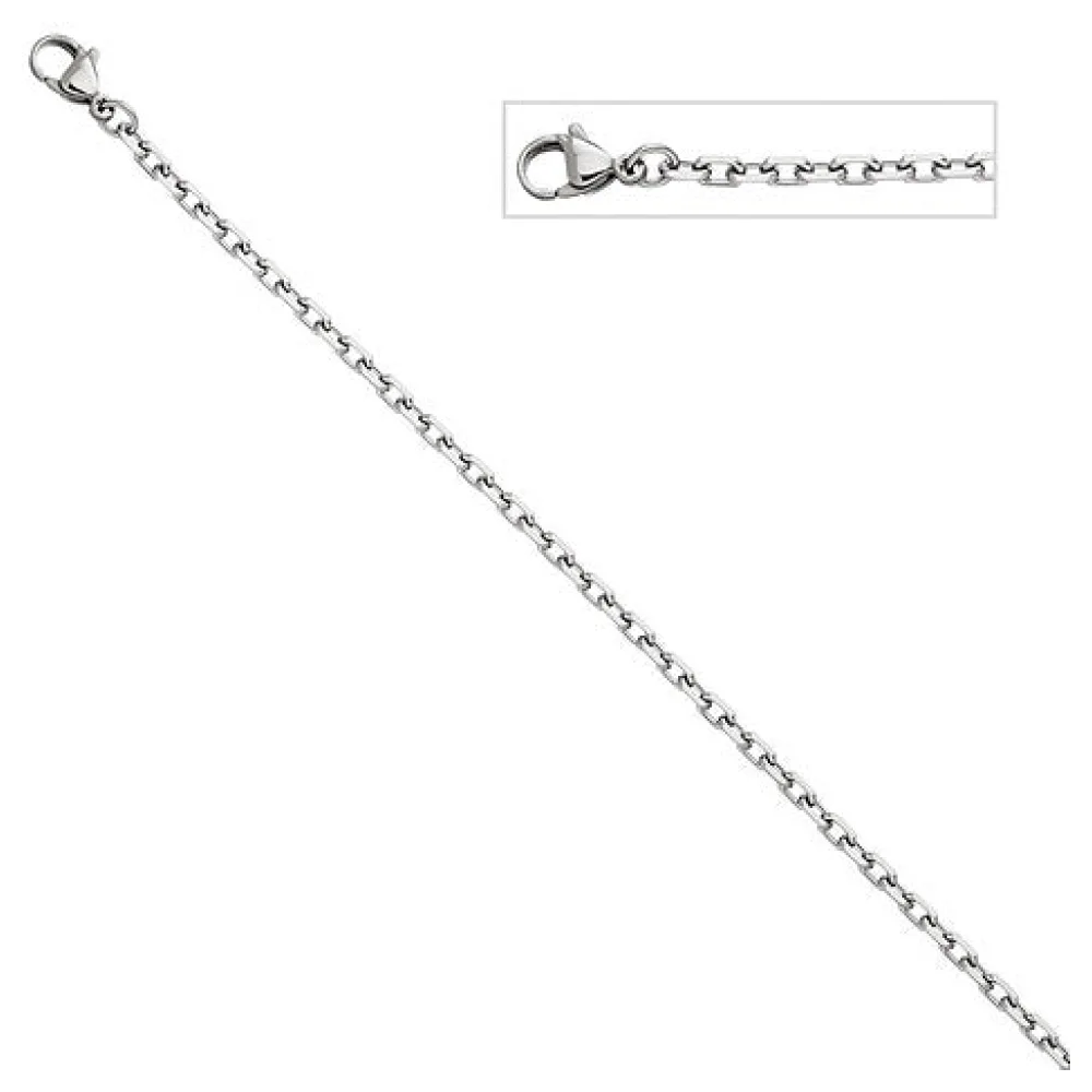Ankerkette Edelstahl 3 2 mm 45 cm Halskette Kette Karabiner