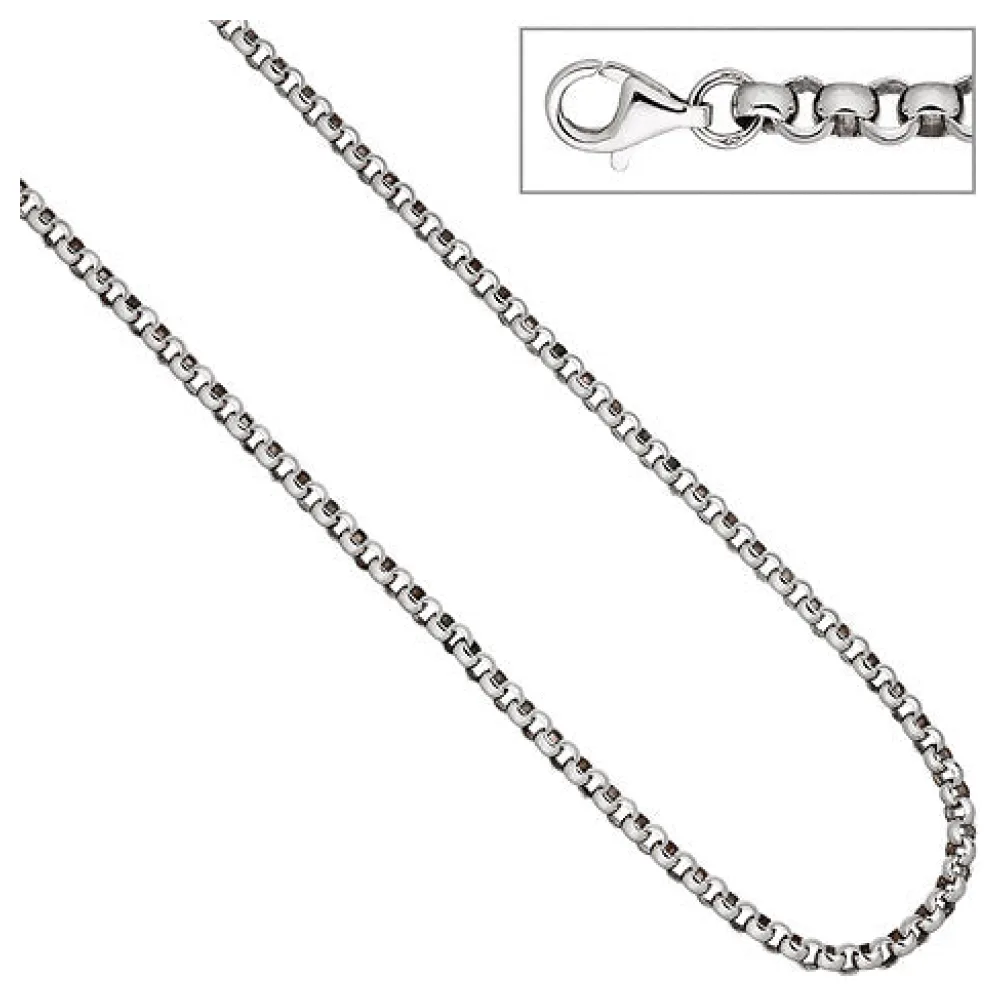 Erbskette 925 Sterling Silber 4 5 mm 45 cm Kette Halskette Silberkette Karabiner