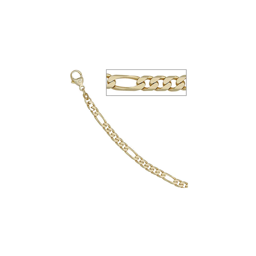 Figaroarmband 585 Gold Gelbgold 18 7 cm Armband Goldarmband Karabiner