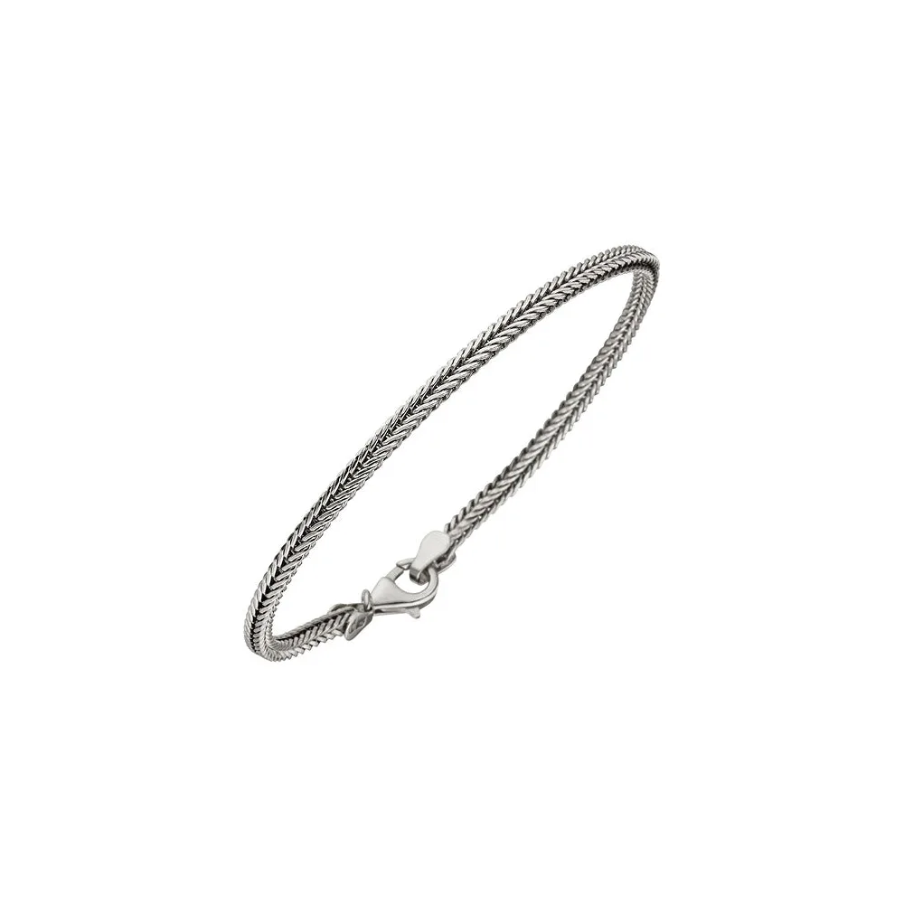 Fuchsschwanzarmband 925 Sterling Silber 19 cm Armband Silberarmband