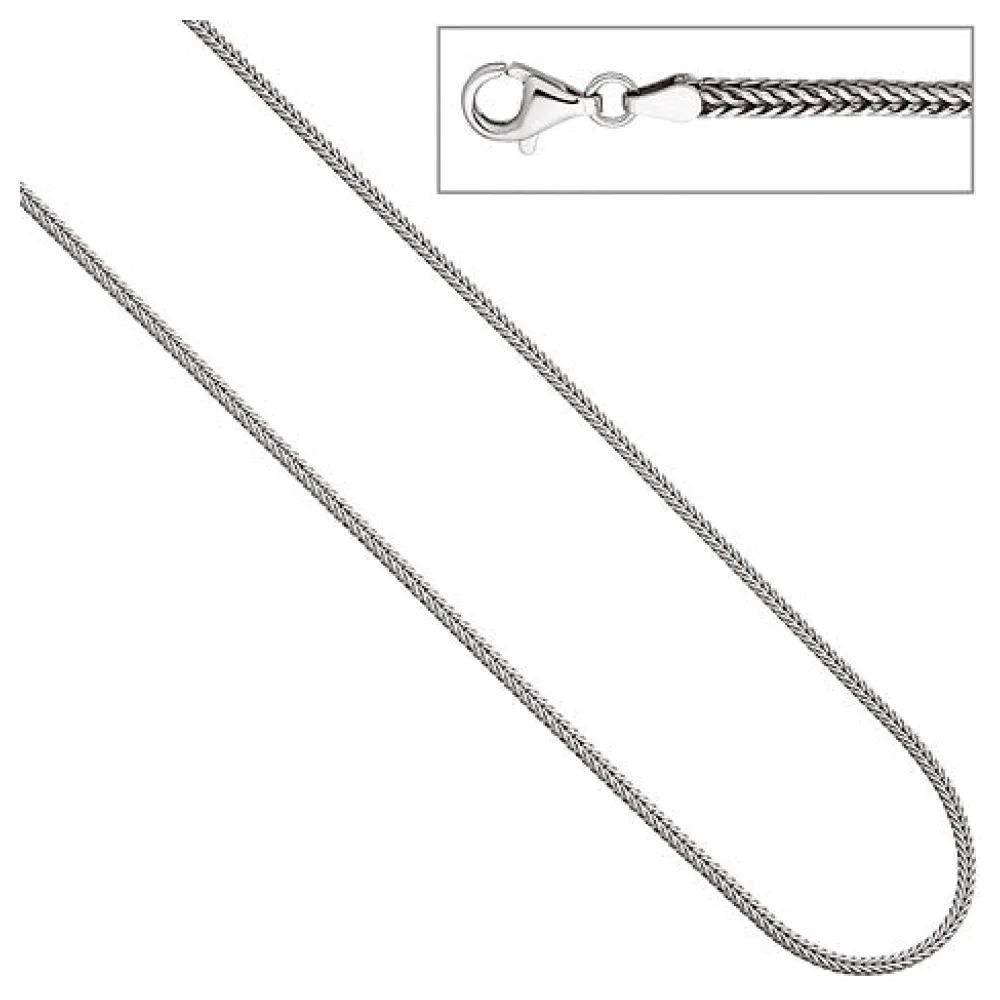 Fuchsschwanzkette 925 Silber 2 5 mm 45 cm Kette Halskette Silberkette Karabiner