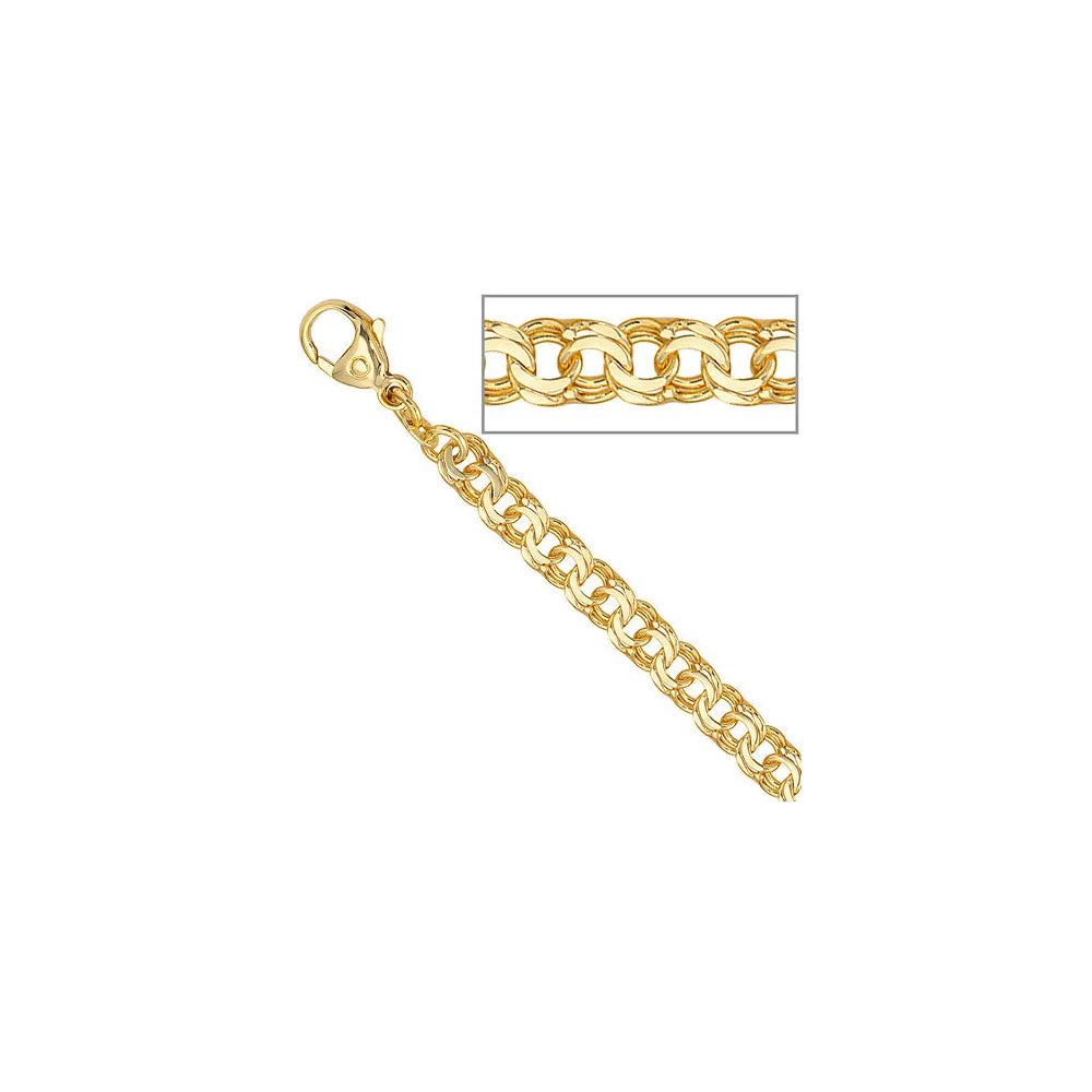 Garibaldiarmband 585 Gold Gelbgold 19 cm Armband Goldarmband Karabiner
