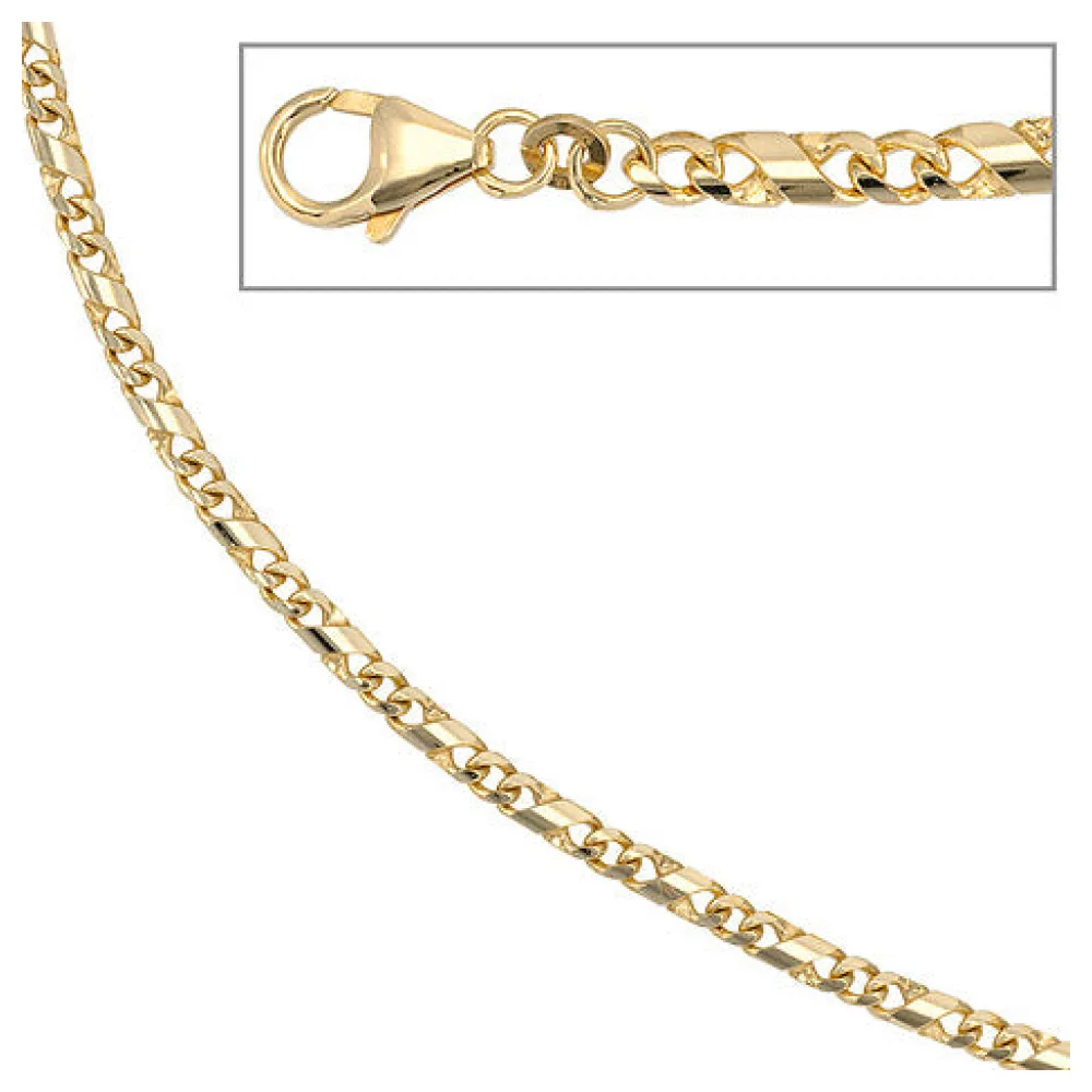 Halskette Kette 333 Gold Gelbgold massiv 45 cm Goldkette Karabiner