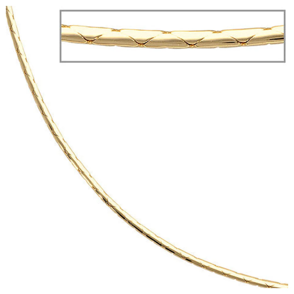 Halskette Kette 585 Gold Gelbgold 42 cm Goldkette Karabiner