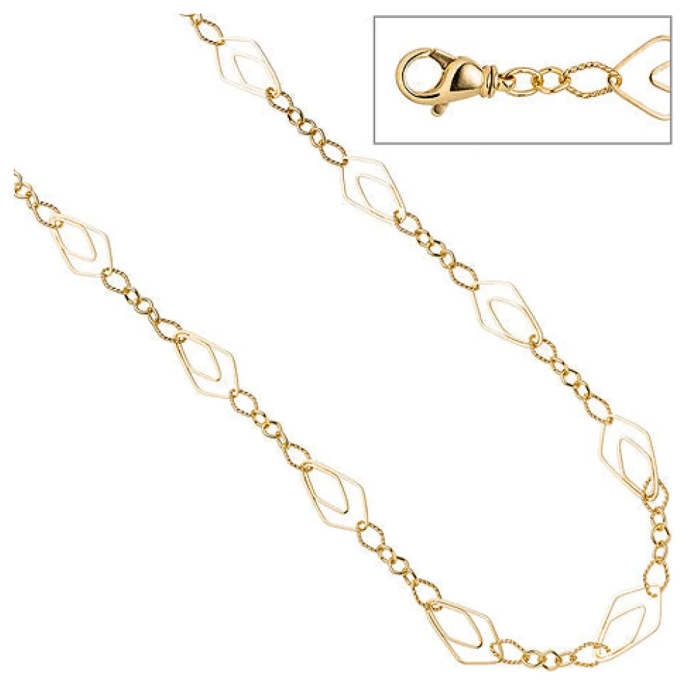 Halskette Kette 925 Sterling Silber gold vergoldet 80 cm Karabiner