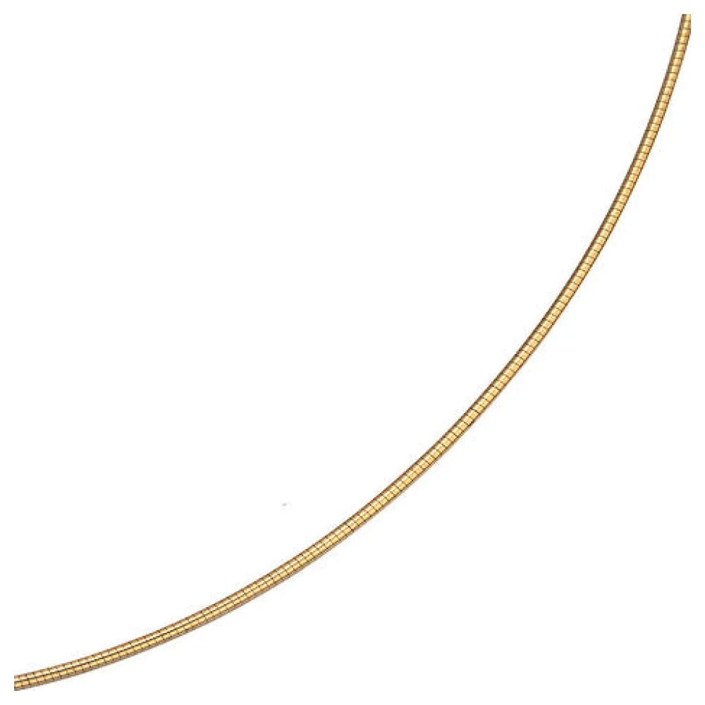 Halsreif 333 Gelbgold 1 5 mm 42 cm Gold Kette Halskette Goldhalsreif Karabiner