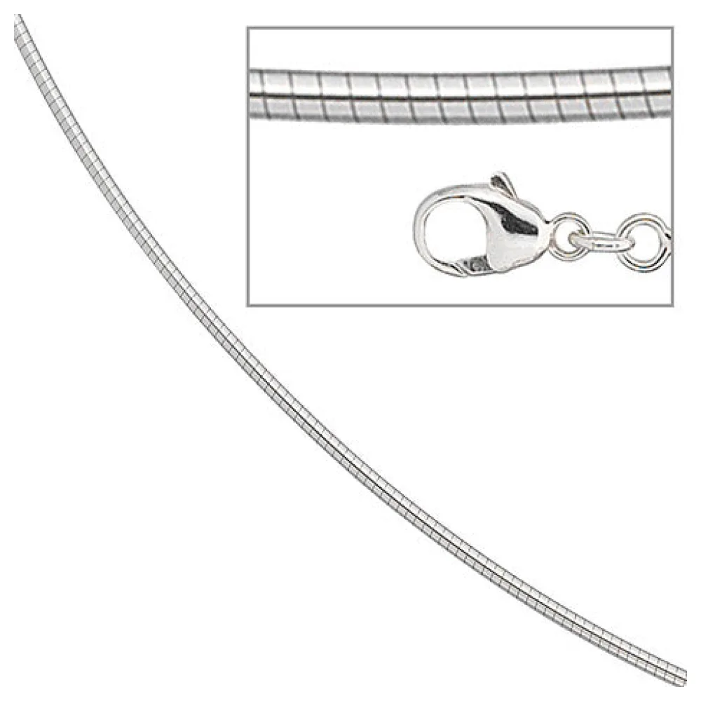 Halsreif 585 Weißgold 1 1 mm 50 cm Gold Kette Halskette Weißgoldhalsreif