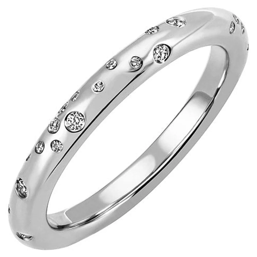 Damen Ring 585 Gold Weißgold 34 Diamanten Brillanten 0 21ct. Diamantring-60