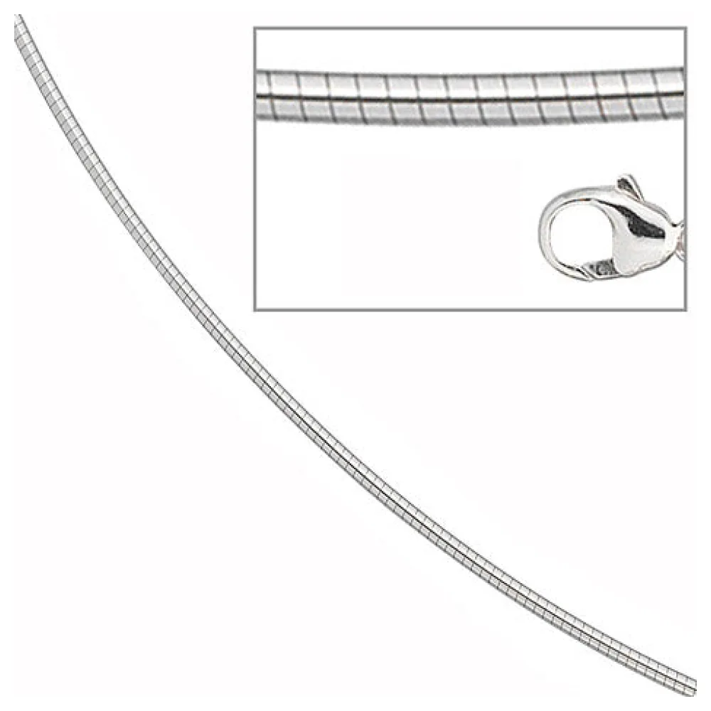 Halsreif 585 Weißgold 1 2 mm 42 cm Gold Kette Halskette Weißgoldhalsreif