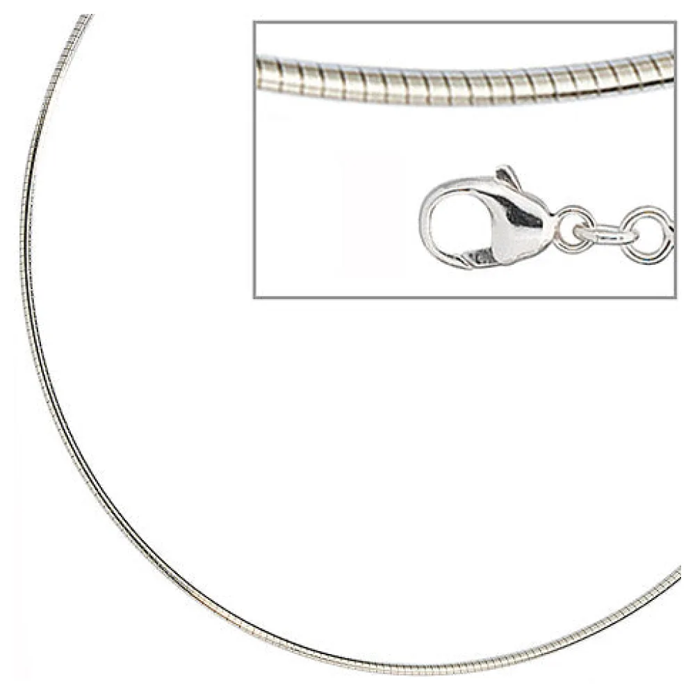 Halsreif 925 Sterling Silber 1 5 mm 45 cm Kette Halskette Silberhalsreif