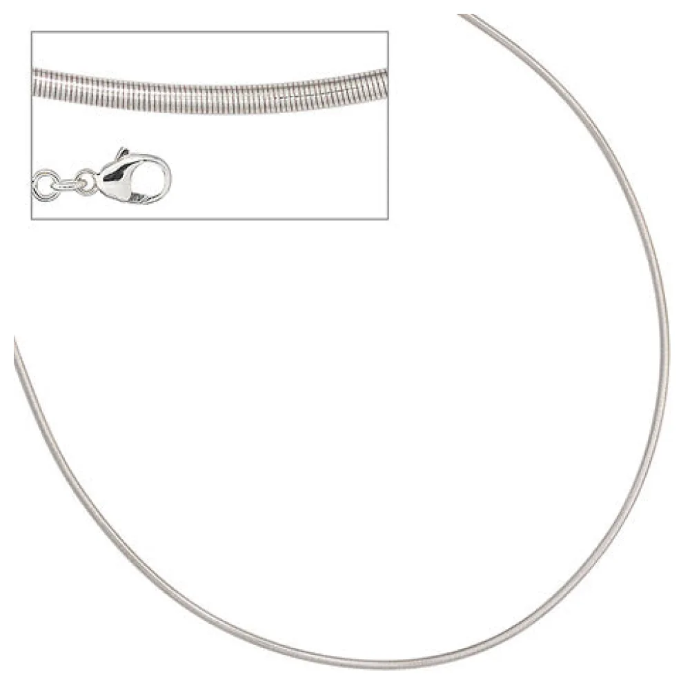 Halsreif 925 Sterling Silber 2 mm 42 cm Kette Halskette Silberhalsreif