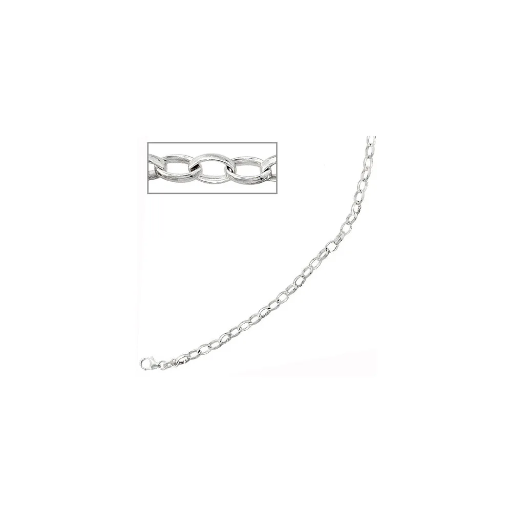 Armband 925 Sterling Silber rhodiniert 21 cm Silberarmband Karabiner