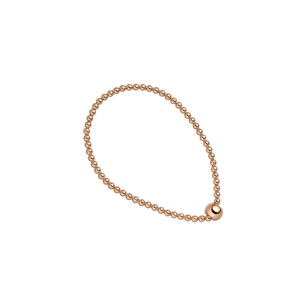 Armband 925 Sterling Silber rotgold vergoldet endlos elastisch