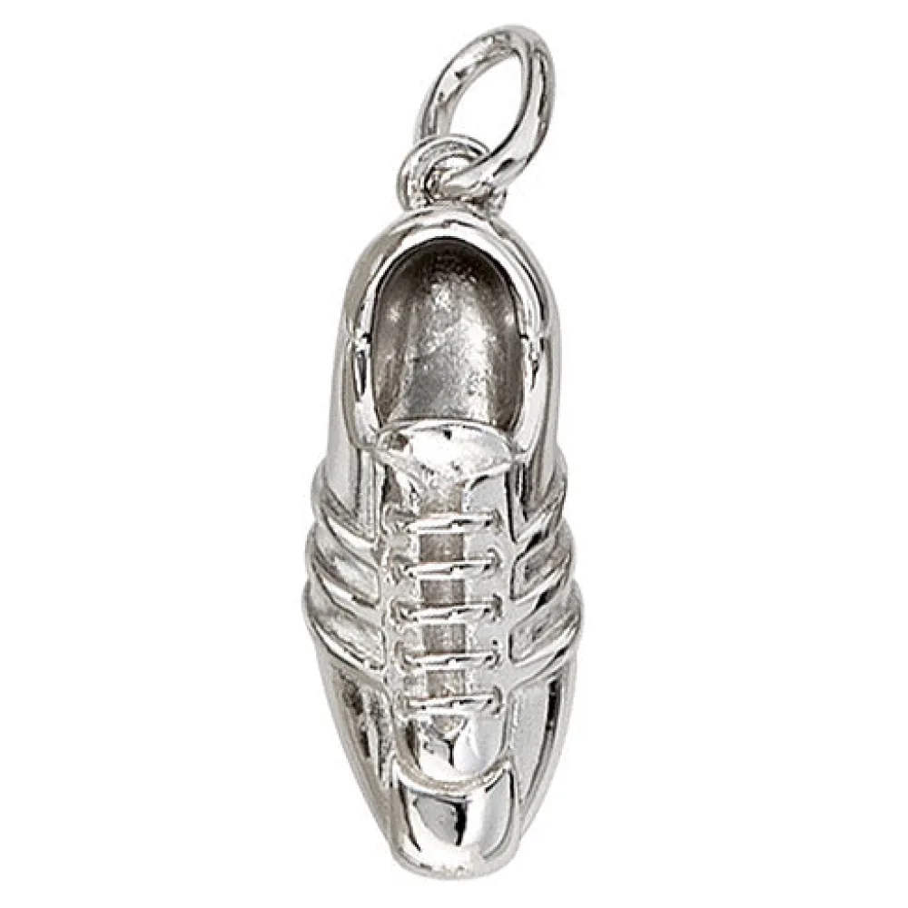 Anhänger Fußball Fußballschuh 925 Sterling Silber rhodiniert