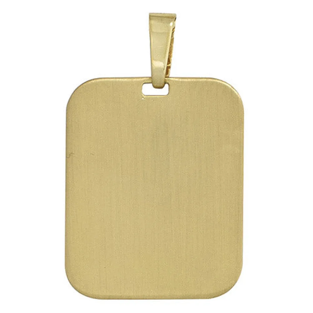 Anhänger Gravur Gravurplatte 333 Gold Gelbgold mattiert