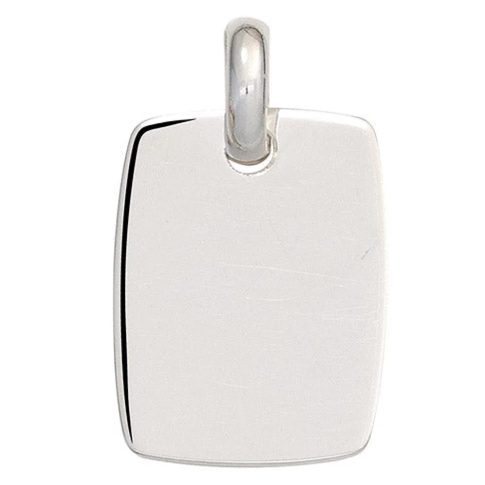 Anhänger Gravur Gravurplatte 925 Sterling Silber rhodiniert