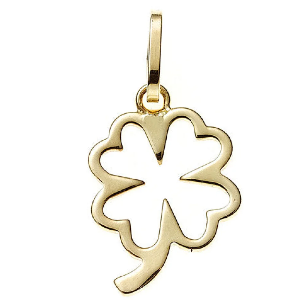 Anhänger Kleeblatt 333 Gold Gelbgold Glücksbringer