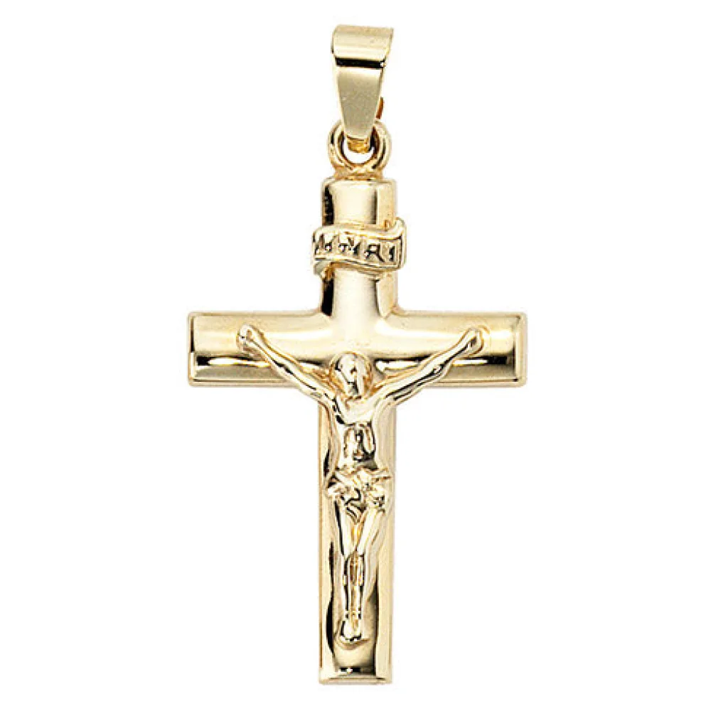 Anhänger Kreuz 333 Gold Gelbgold Kreuzanhänger Goldkreuz