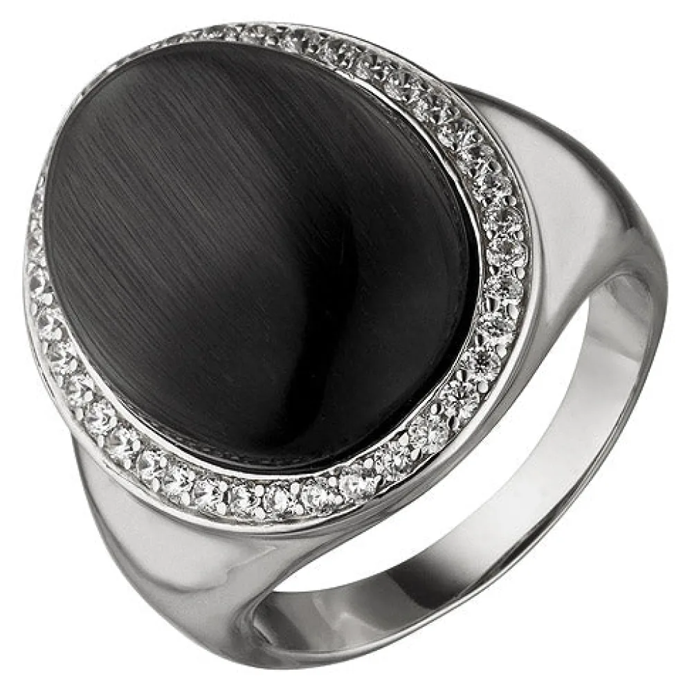 Damen Ring 925 Sterling Silber 1 Monstein-Imitation 38 Zirkonia Silberring-58