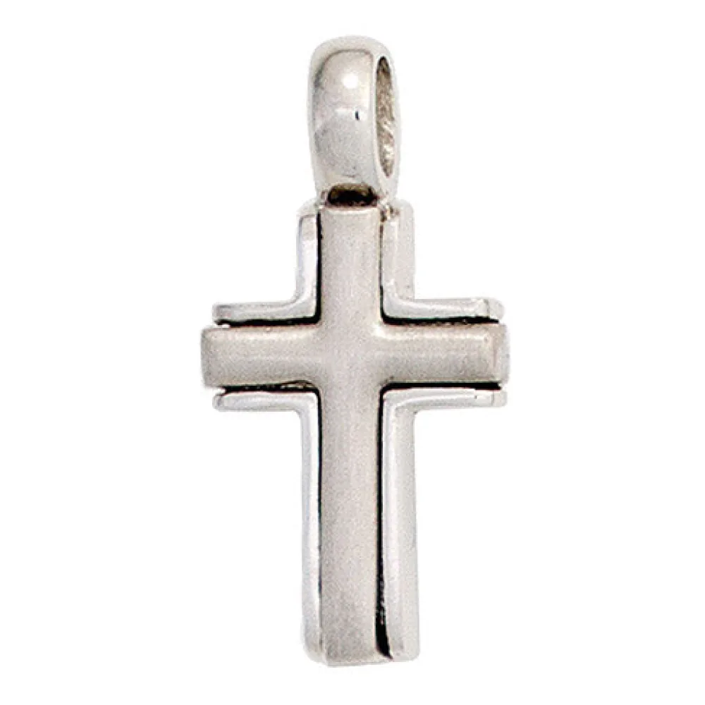 Anhänger Kreuz 950 Platin matt Kreuzanhänger Platinkreuz
