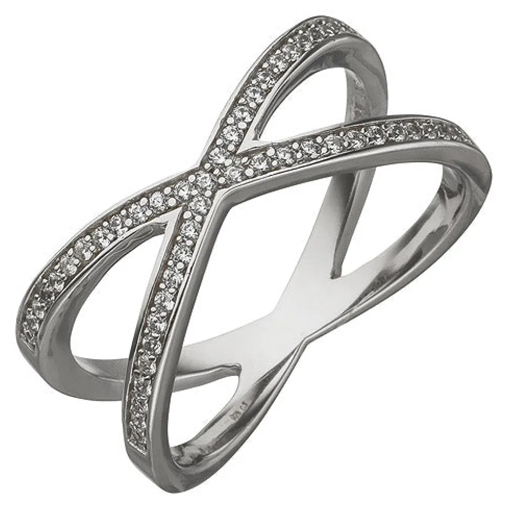 Damen Ring 925 Sterling Silber 49 Zirkonia Silberring-54
