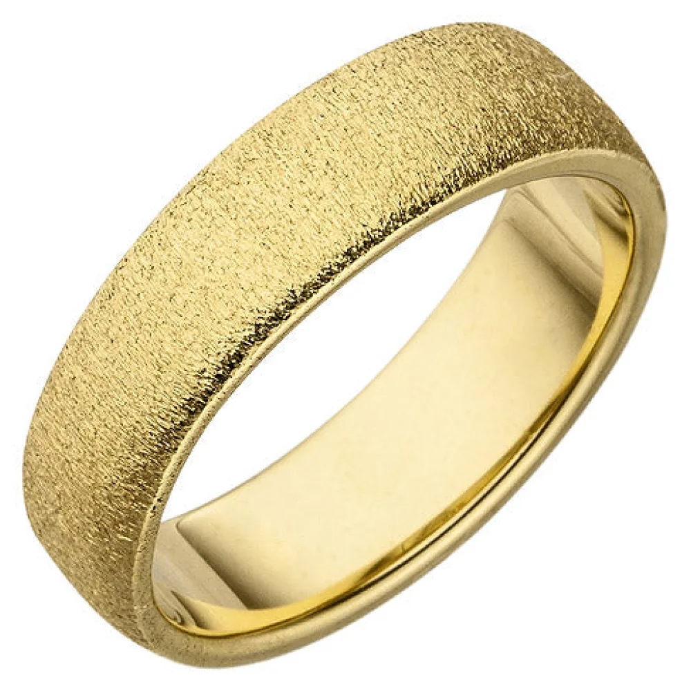 Damen Ring 925 Sterling Silber gold vergoldet mit Struktur-50