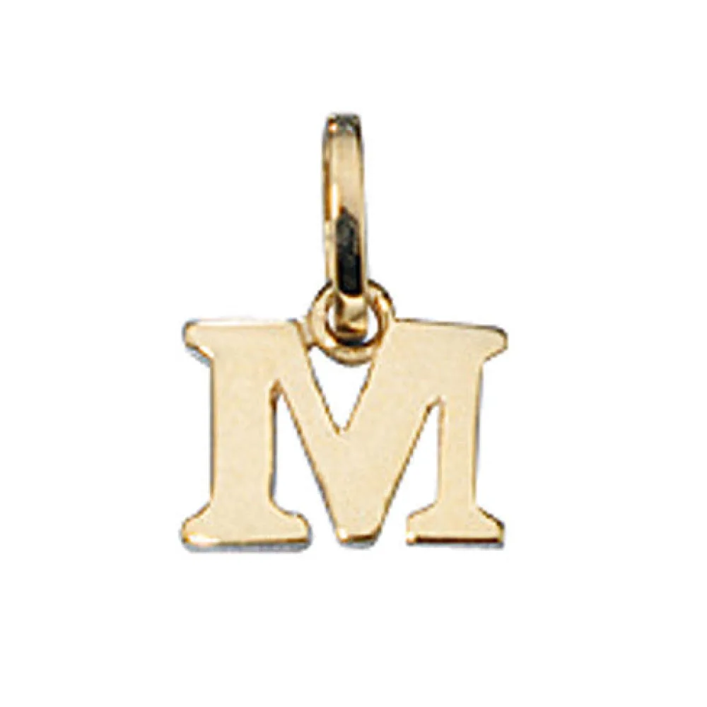 Anhänger Buchstabe M 333 Gold Gelbgold Buchstabenanhänger