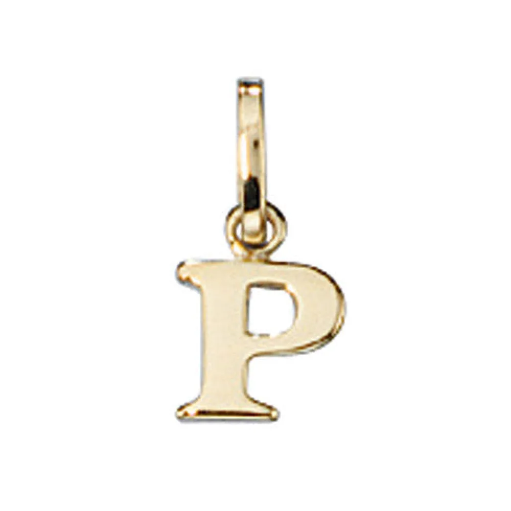 Anhänger Buchstabe P 333 Gold Gelbgold Buchstabenanhänger