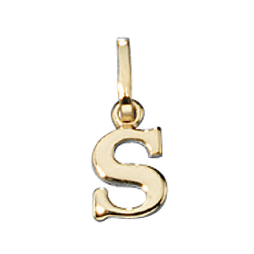 Anhänger Buchstabe S 333 Gold Gelbgold Buchstabenanhänger
