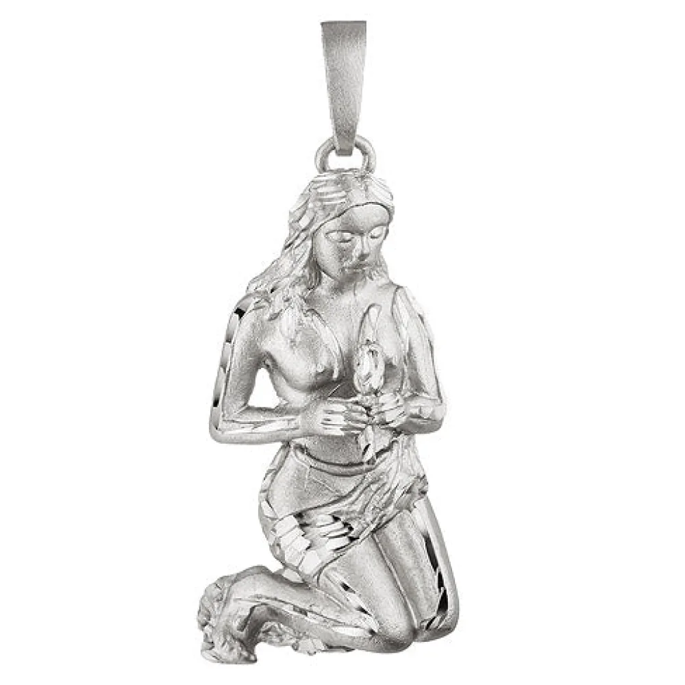 Anhänger Sternzeichen Jungfrau 925 Sterling Silber matt Sternzeichenanhänger