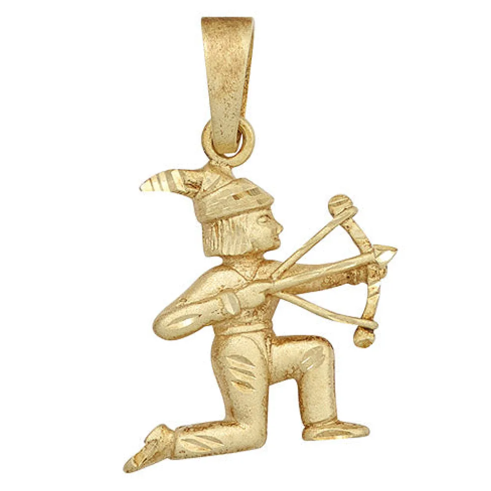 Anhänger Sternzeichen Schütze 925 Sterling Silber gold vergoldet matt